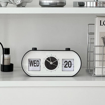 Round Modern Flip Table Clock