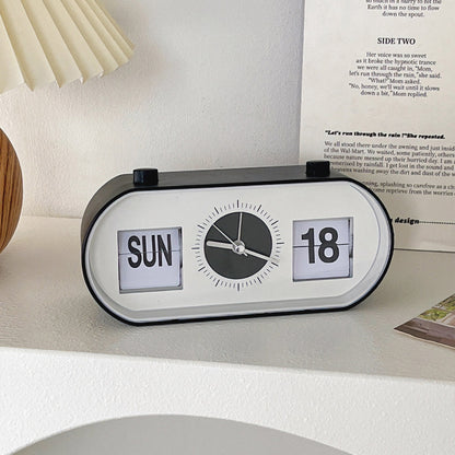 Round Modern Flip Table Clock