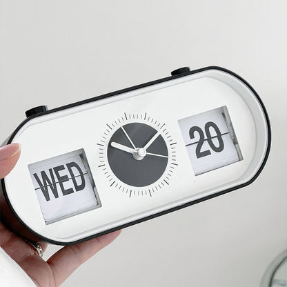 Round Modern Flip Table Clock