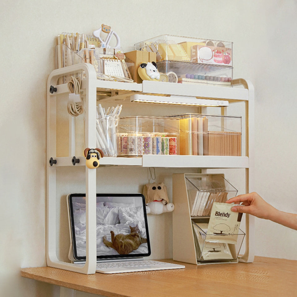 Adjustable Desk Storage Shelf (2-Tier)