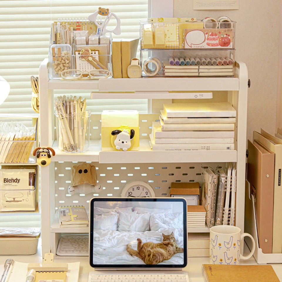 Adjustable Desk Storage Shelf (2-Tier)