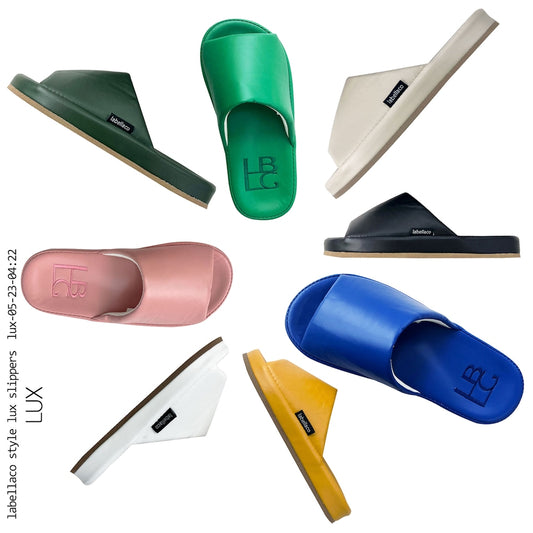 Lux Vivid Faux Leather Slippers