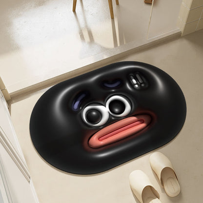 3D Face Pop Quick-Dry Bath Mat