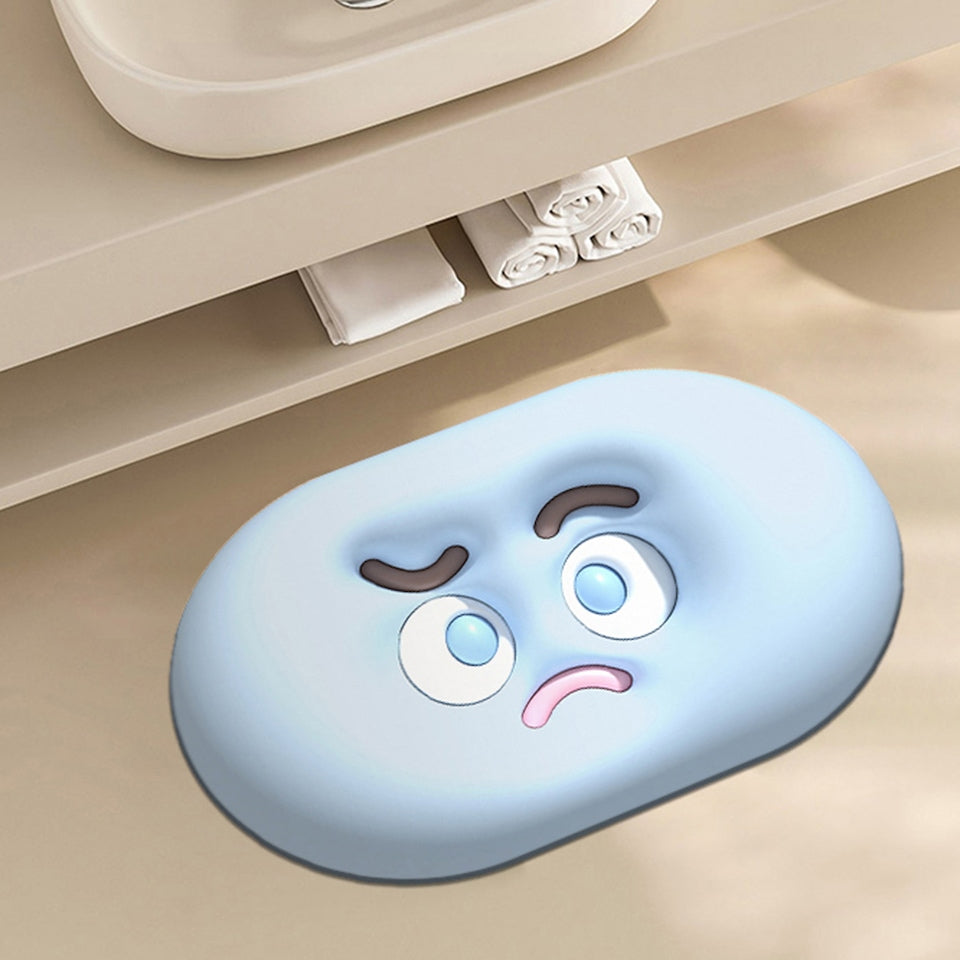 3D Face Pop Quick-Dry Bath Mat