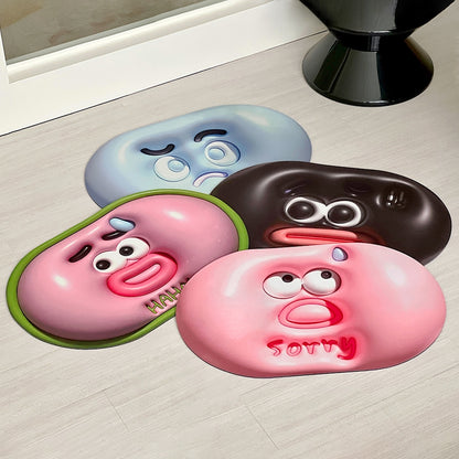 3D Face Pop Quick-Dry Bath Mat