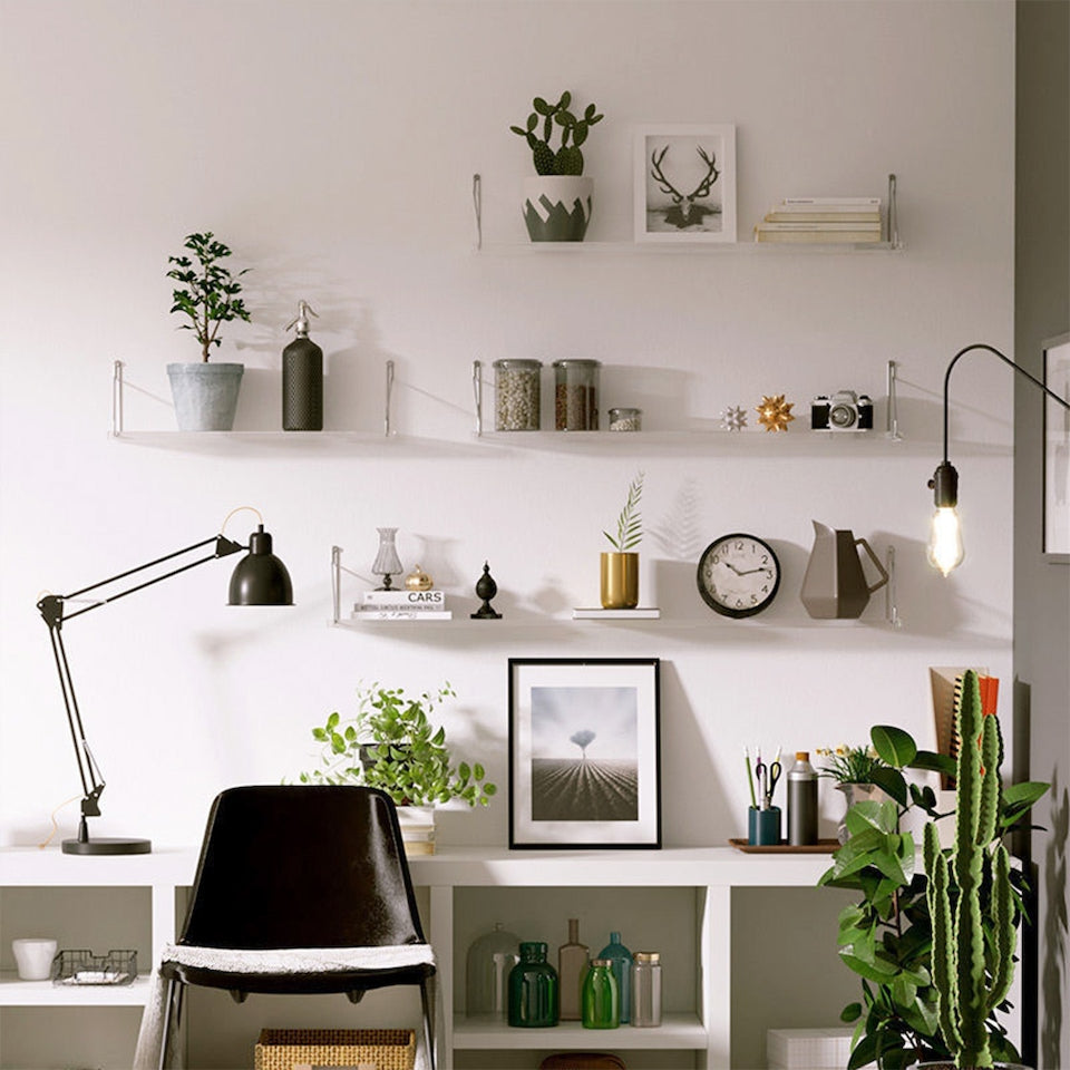 No-Drill Clear Acrylic Wall Shelf