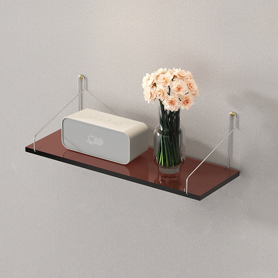 No-Drill Clear Acrylic Wall Shelf