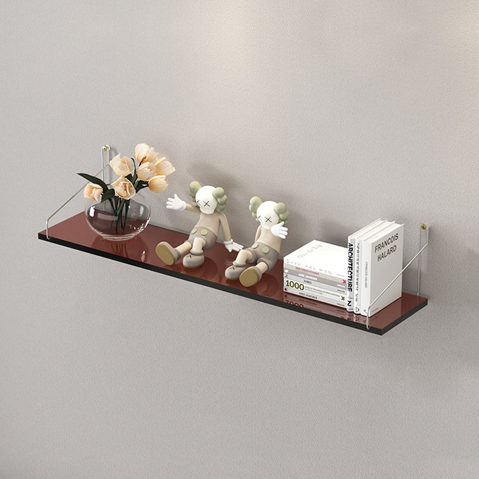 No-Drill Clear Acrylic Wall Shelf