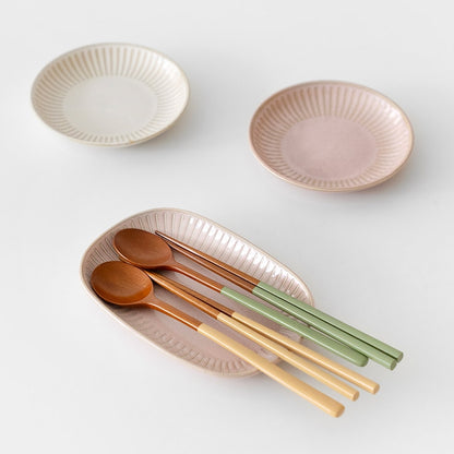 Two-Tone Wood Spoon & Chopsticks Set for 4