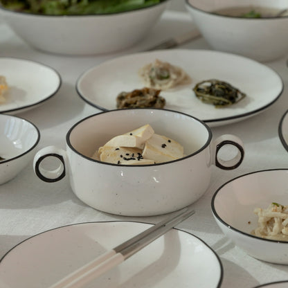 42‑Piece Stone Line Ceramic Dinnerware Set for 6