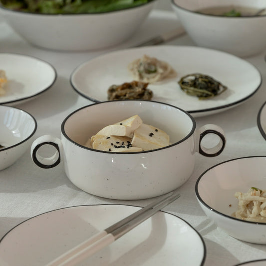 42‑Piece Stone Line Ceramic Dinnerware Set for 6
