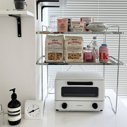Butter Yellow Mid-Century Microwave Shelf