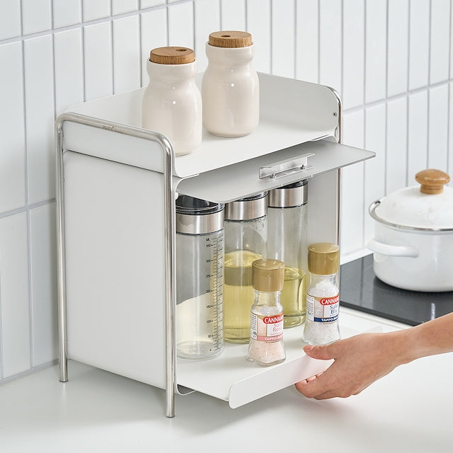 White Sliding Door Metal Storage Cabinet