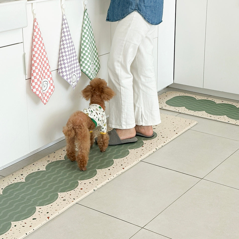 Wave Terrazzo Kitchen Cushion Mat