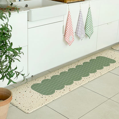 Wave Terrazzo Kitchen Cushion Mat