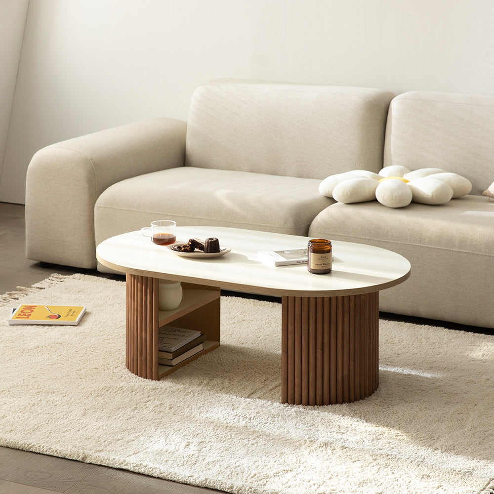 Sculpted Wood Coffee Table