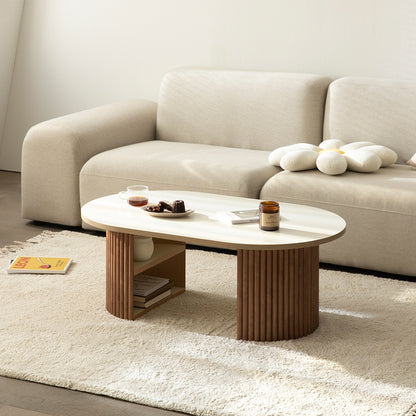 Sculpted Wood Coffee Table