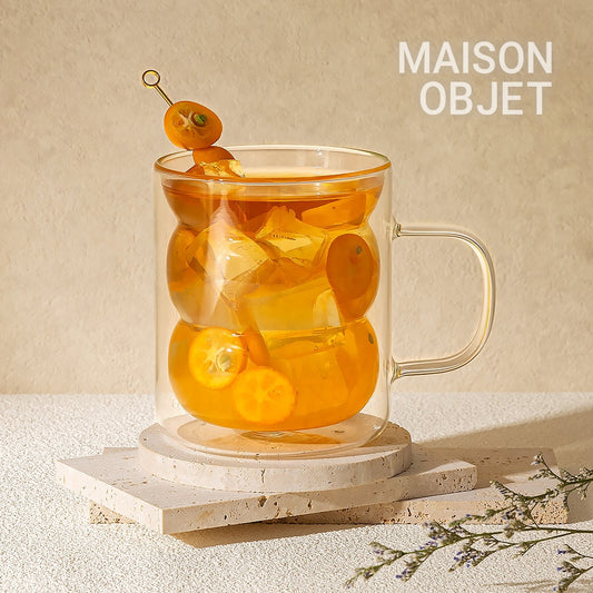 Nuvola Wave Double-Wall Glass Mug (Set of 2)