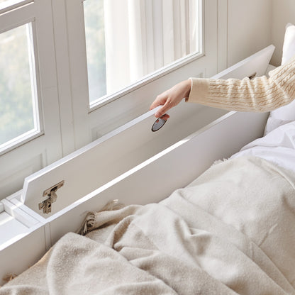 Slim Headboard Storage Shelf