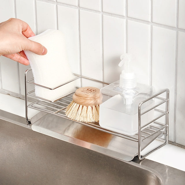 Stainless Steel Sponge Holder with Drain Tray