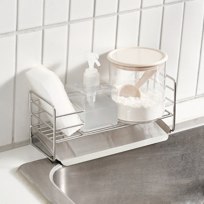 Stainless Steel Sponge Holder with Drain Tray