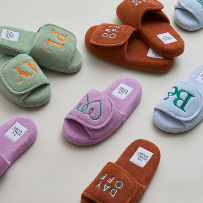 Terry Velcro Memory Foam Cloud Comfort Slippers