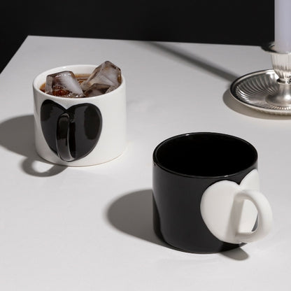 Heart Signal Hug Ceramic Mug (Set of 2)