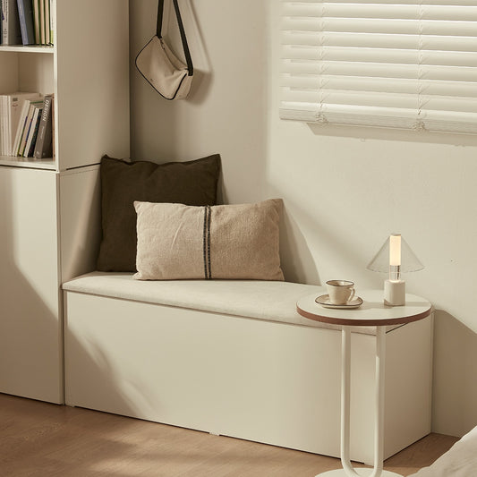 Low Cushioned Storage Bench