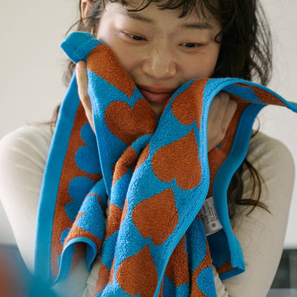 BWTZ Sunset Blue Bamboo Yarn Hotel Bath Towel