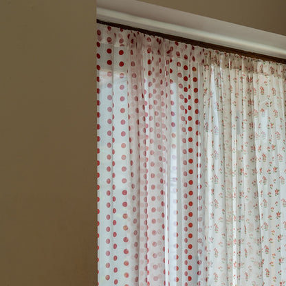 Retro Patchwork Chiffon Door Curtain