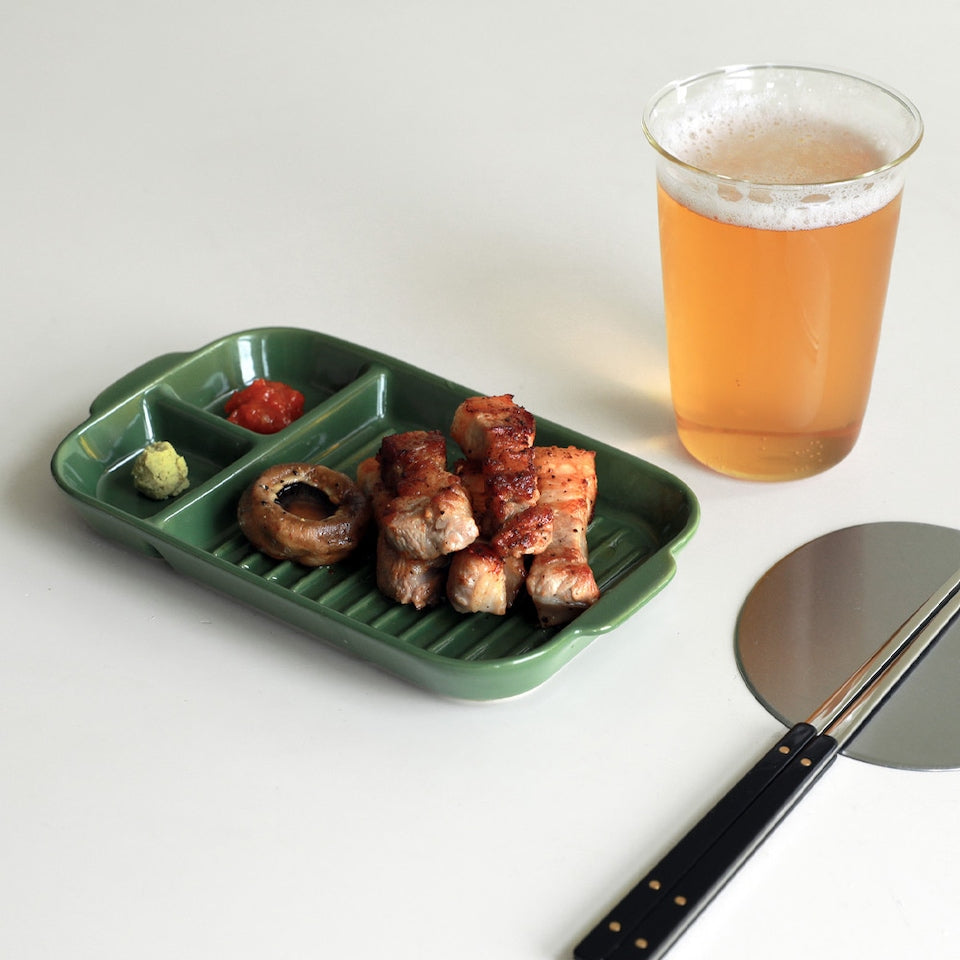Odette Ceramic Divided Side Plate Set (2-Piece)