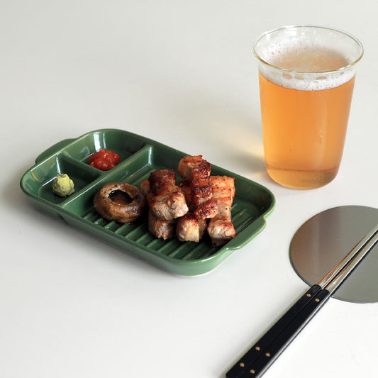 Odette Ceramic Divided Side Plate Set (2-Piece)