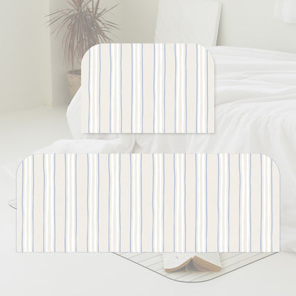 Washable Stripe Diatomite Shape Bath Mat