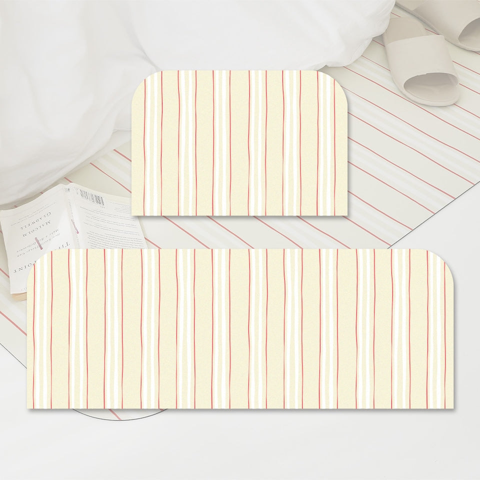 Washable Stripe Diatomite Shape Bath Mat