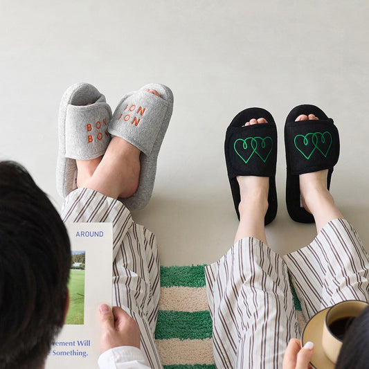 BWTZ Terry Velcro Memory Foam House Slippers
