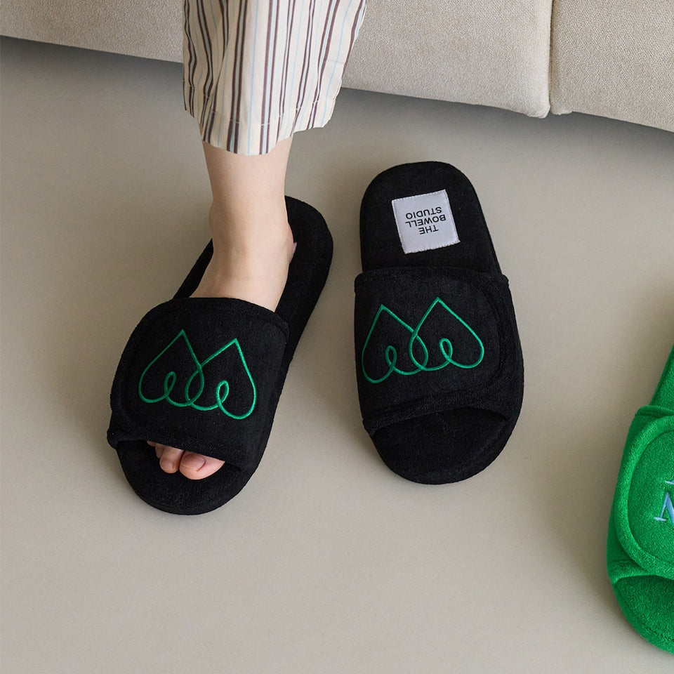 BWTZ Terry Velcro Memory Foam House Slippers