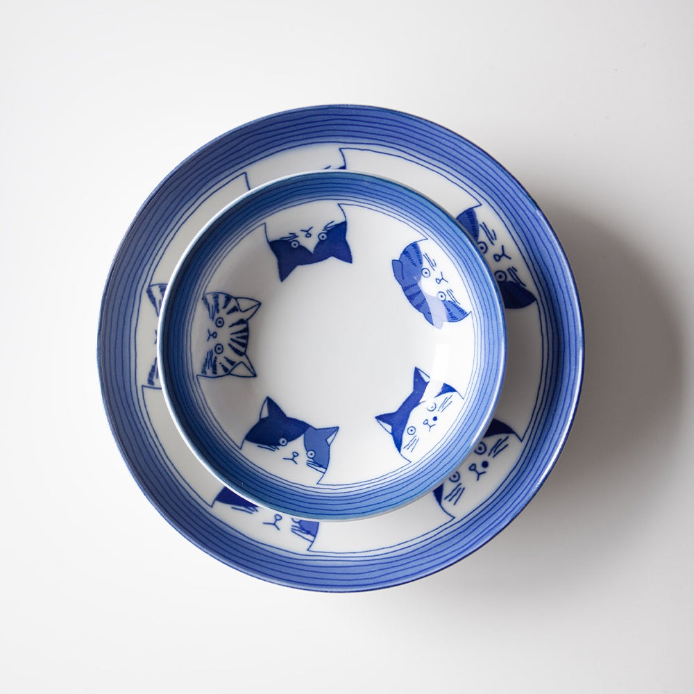 Cutie Neko Bowl Plate (2-Piece)