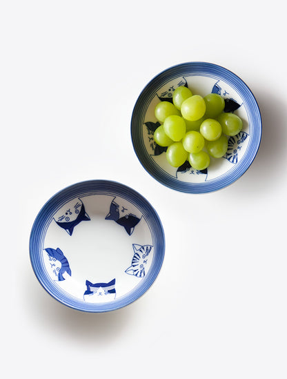 Cutie Neko Bowl Plate (2-Piece)