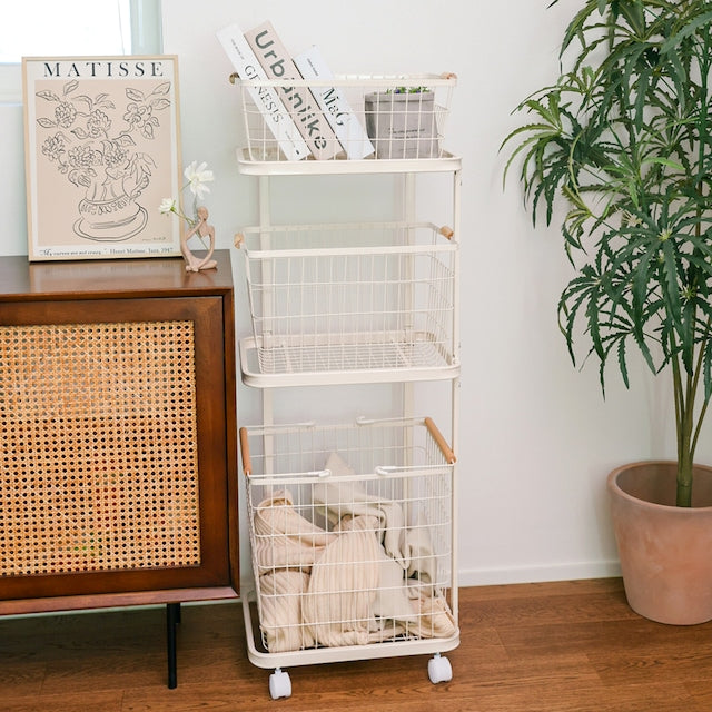Rollbin Vibe 3-Tier Rolling Laundry Cart