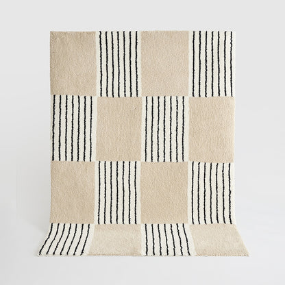 BWTZ Plush Long-Pile Jacquard Area Rug