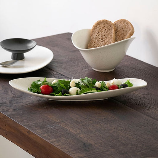 Rocher Ceramic Oval Long Plate