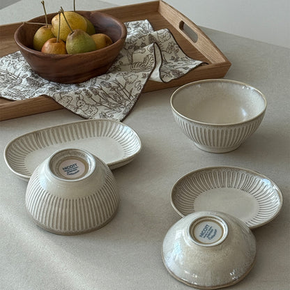 Linen Beige Dinnerware Set for 1 (5-Piece)