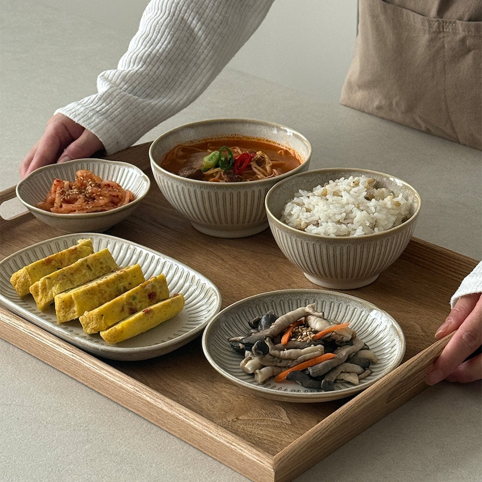 Linen Beige Dinnerware Set for 1 (5-Piece)