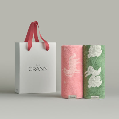 Unicorn & Rabbit Kids Bath Towel Gift Set (2-Piece)