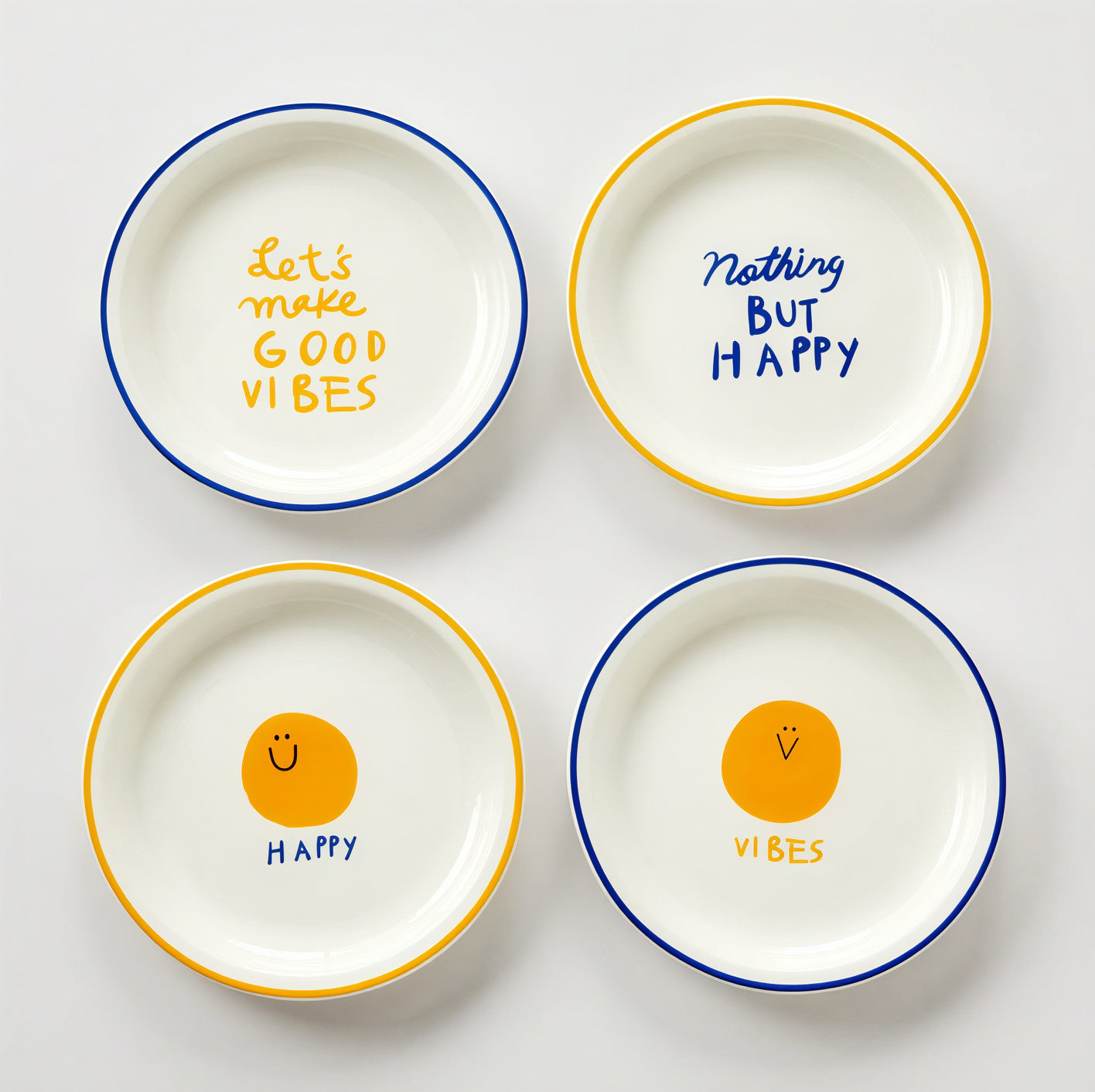ON Smile Plate Set for 4 (4-Piece)