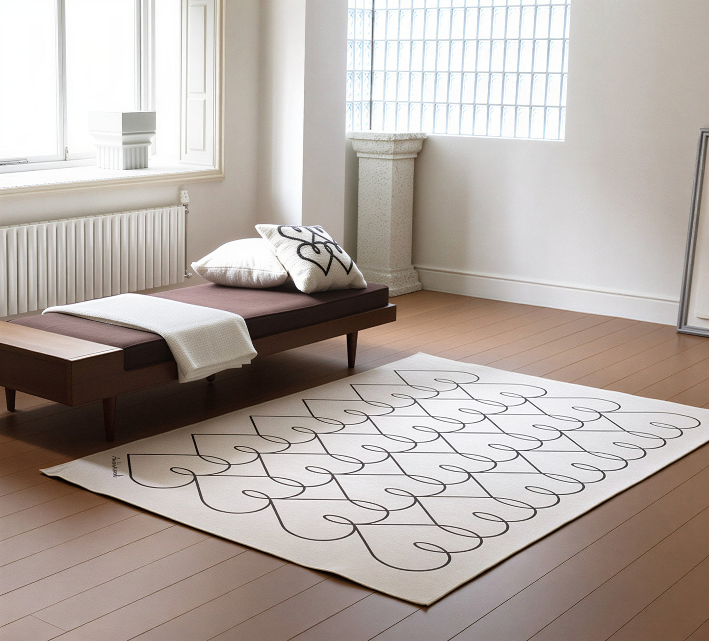 BWTZ Easy-Care Dust-Free Washable Area Rug