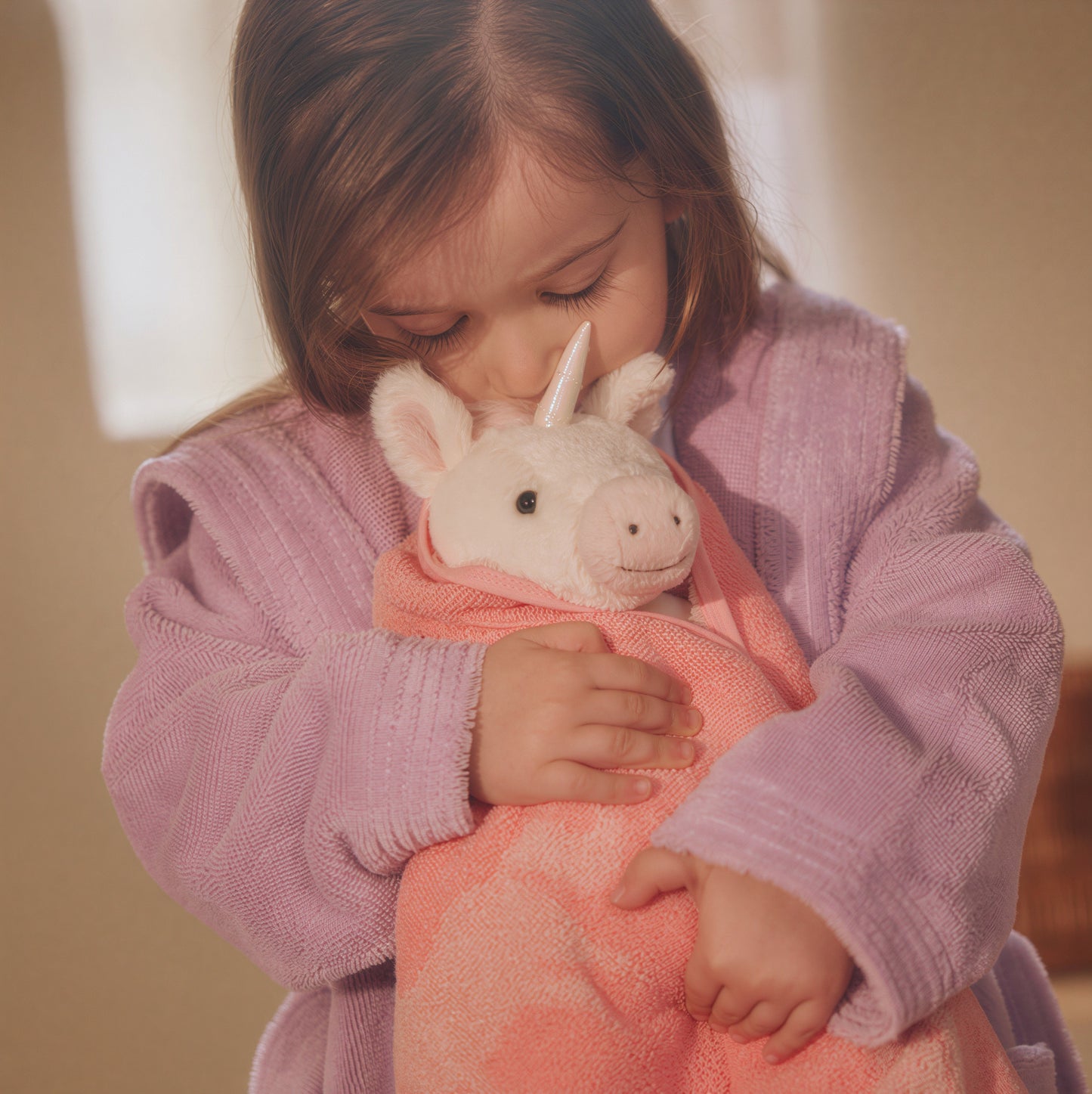 Unicorn & Rabbit Kids Bath Towel Gift Set (2-Piece)