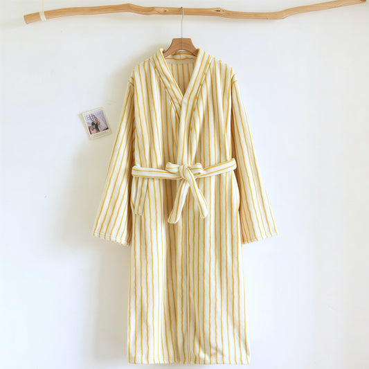Bloom Stripe Microfiber Sleep Robe