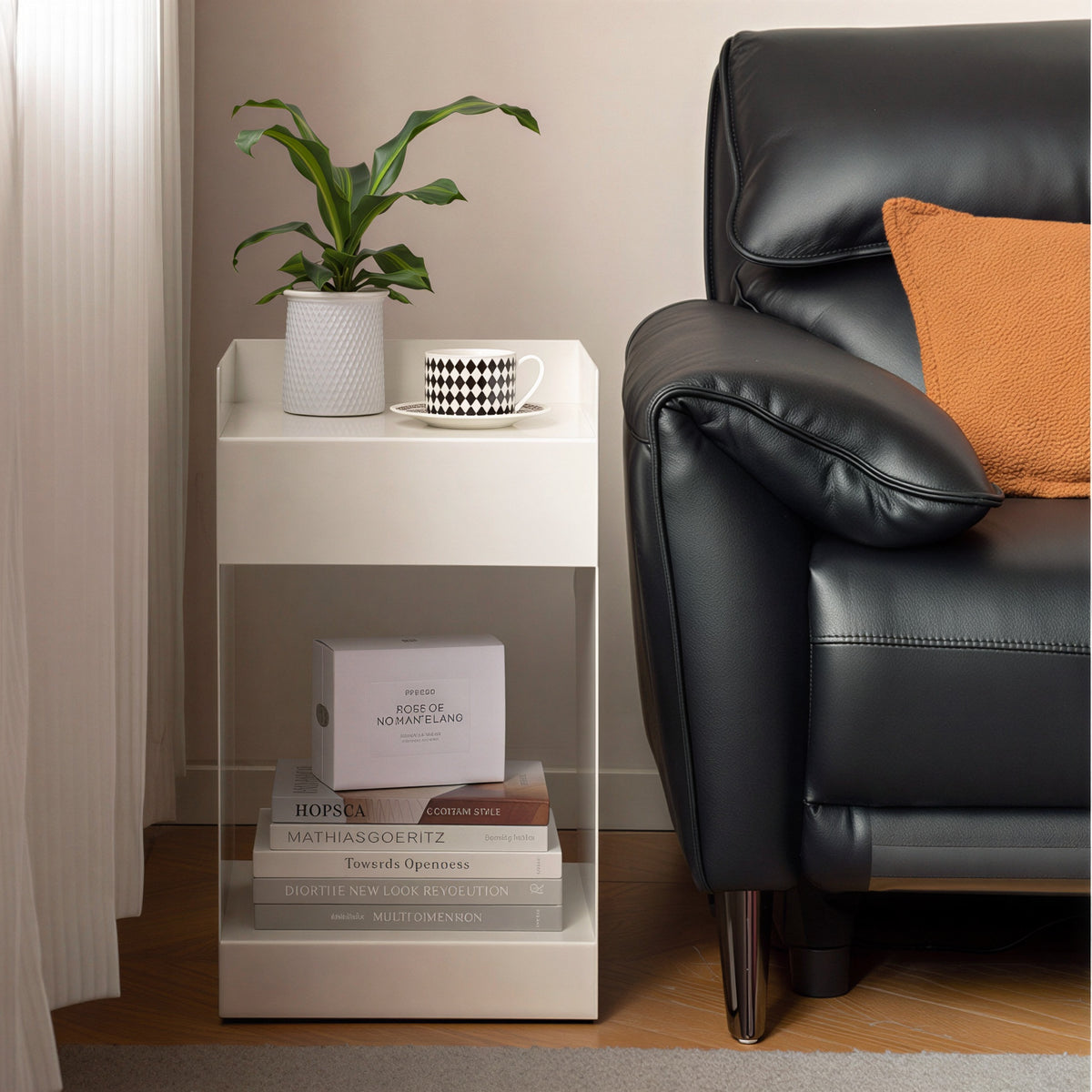 Urban Modern Chic Steel Side Table