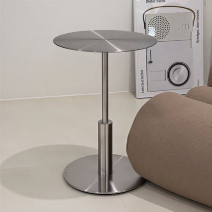 Stainless Pedestal Side Table